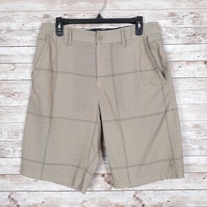 Hang Ten Mens Board Shorts 32 Waist Tan Plaid 36A